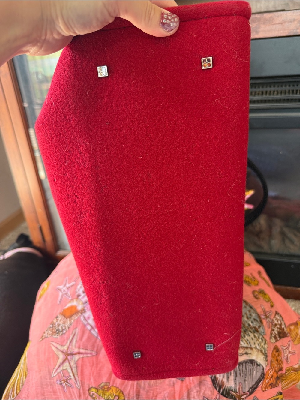 kate spade Red Tote with Black Handles and 'have courage' Detail. Vintage. - Picture 9 of 11